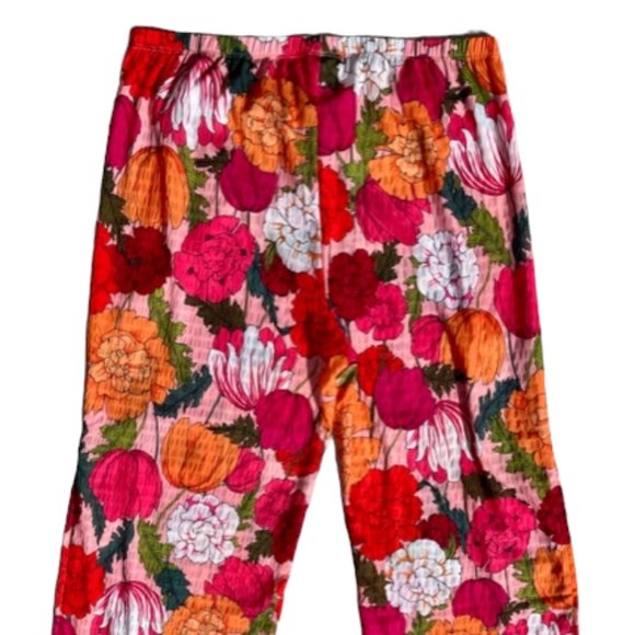 SOLD TRINA TURK NWT Women's SUNNY BLOOM Slit Pant Cover Up Multi Floral Print L - Picture 13 of 13